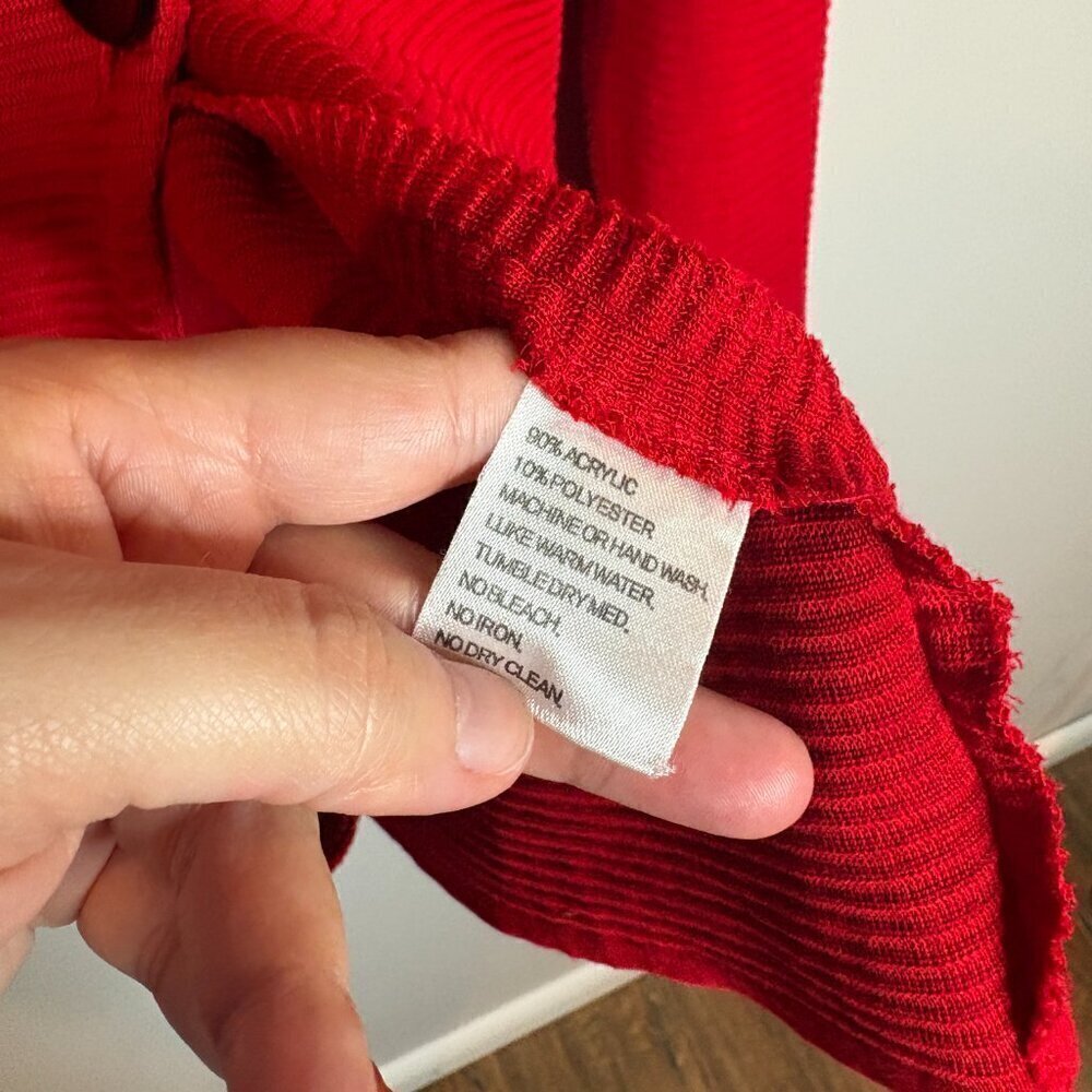 Misook Red Ribbed Blazer Jacket - image 4